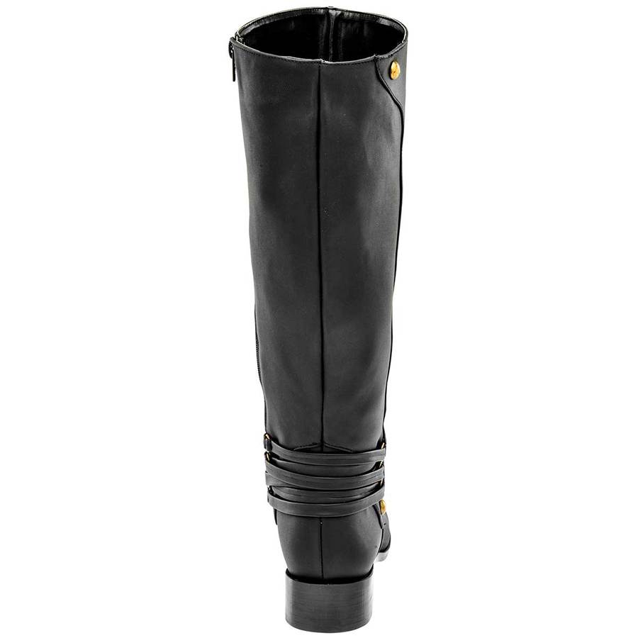 Botas altas Exterior Piel Sintética Color Negro de Oro Rosa