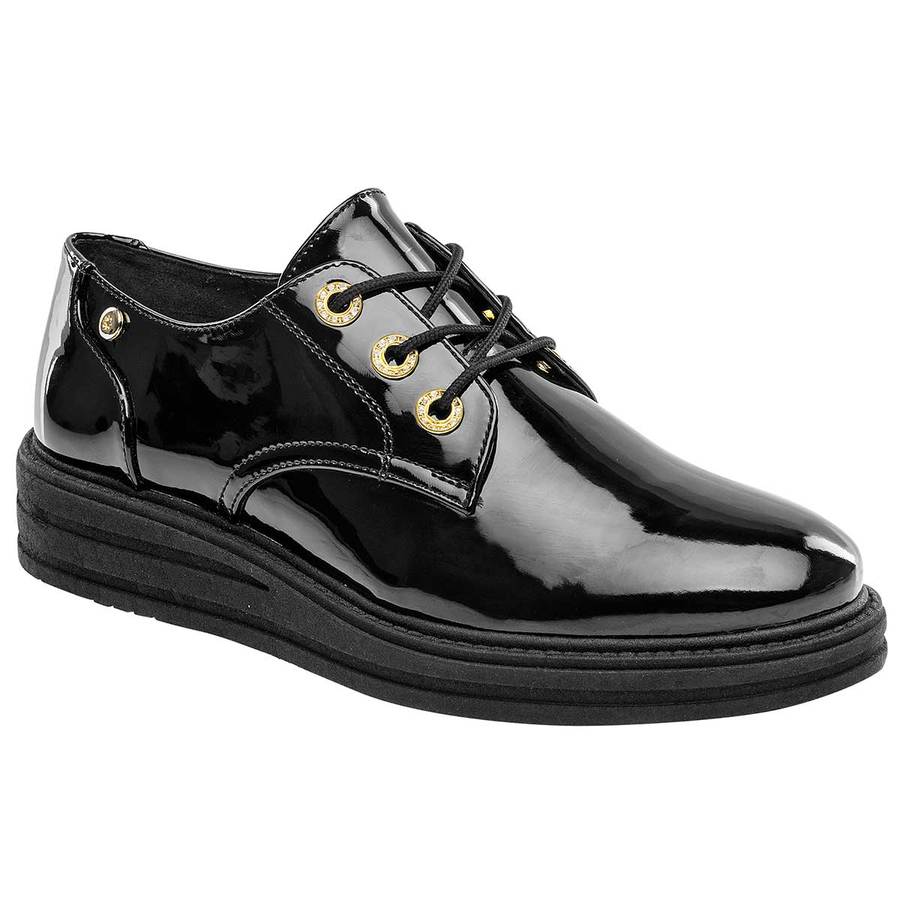 Oxfords Exterior Piel sintetica  Color Negro charol de Moramora