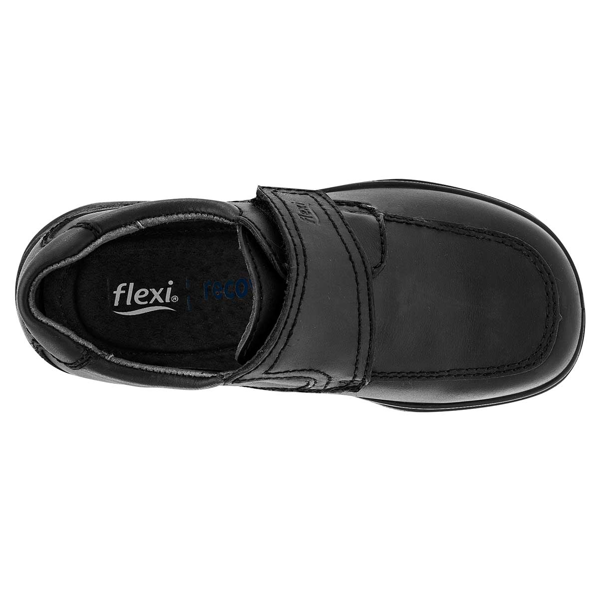 Zapato escolar Exterior Piel Color Negro Para Niño De Flexi