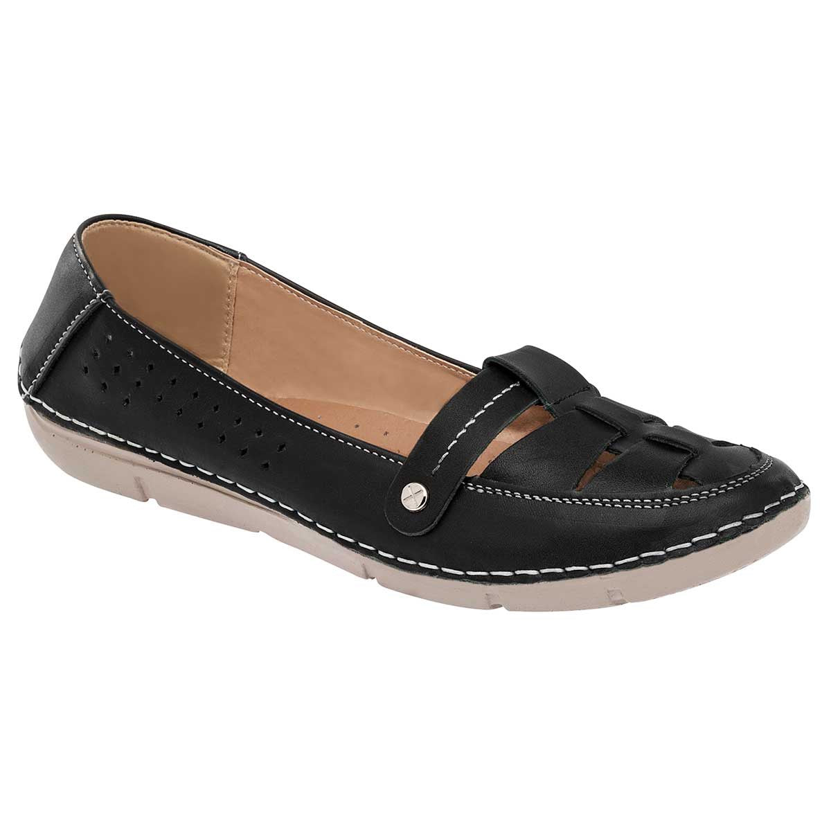 Confort Exterior Piel Color Negro Para Mujer De Zoe