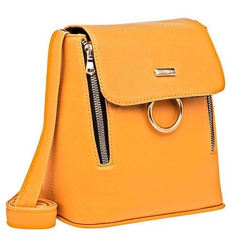 Bolsa Exterior Piel sintetica Color Amarillo de Moramora