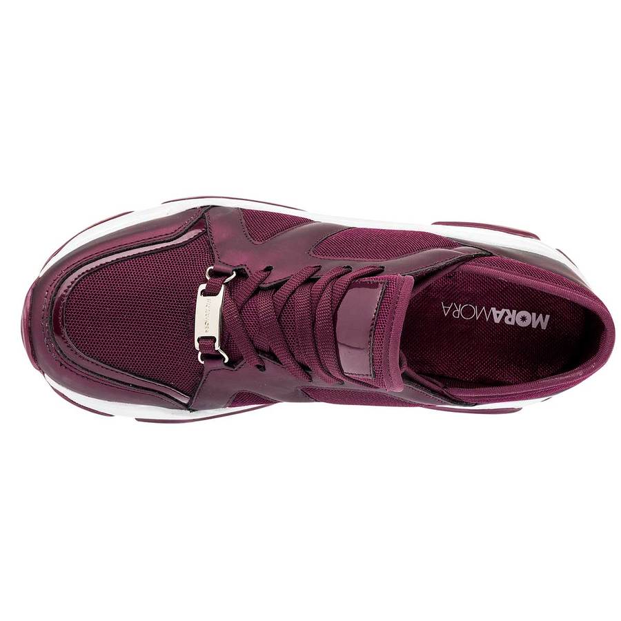 Tenis Exterior sintético-textil Color Vino de Moramora