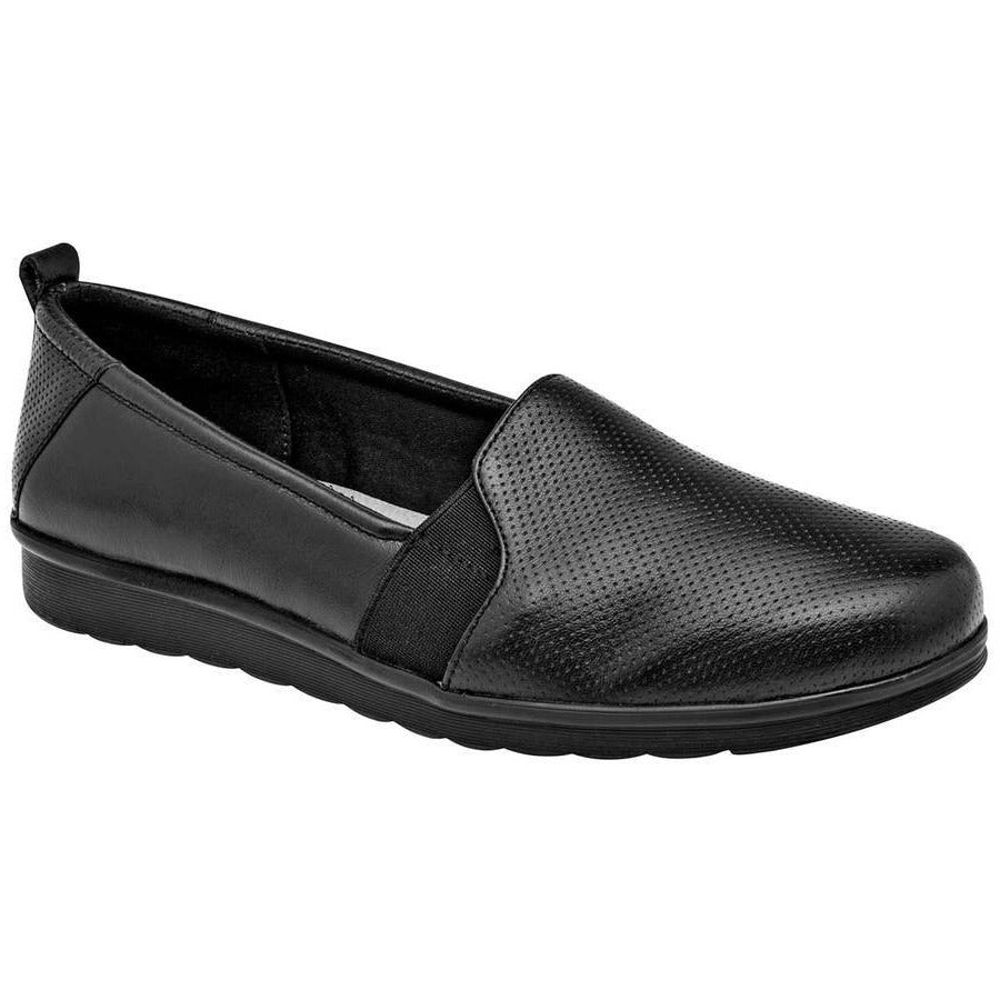 Zapatos Confort Y Diabético Exterior Piel Color Negro Para Mujer De Flexi