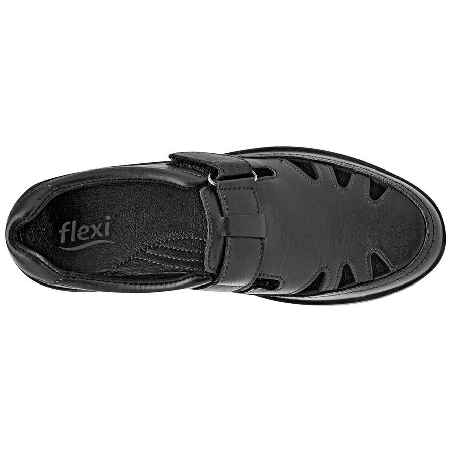 Zapatos Confort Y Diabético Exterior Piel Color Negro Para Mujer De Flexi