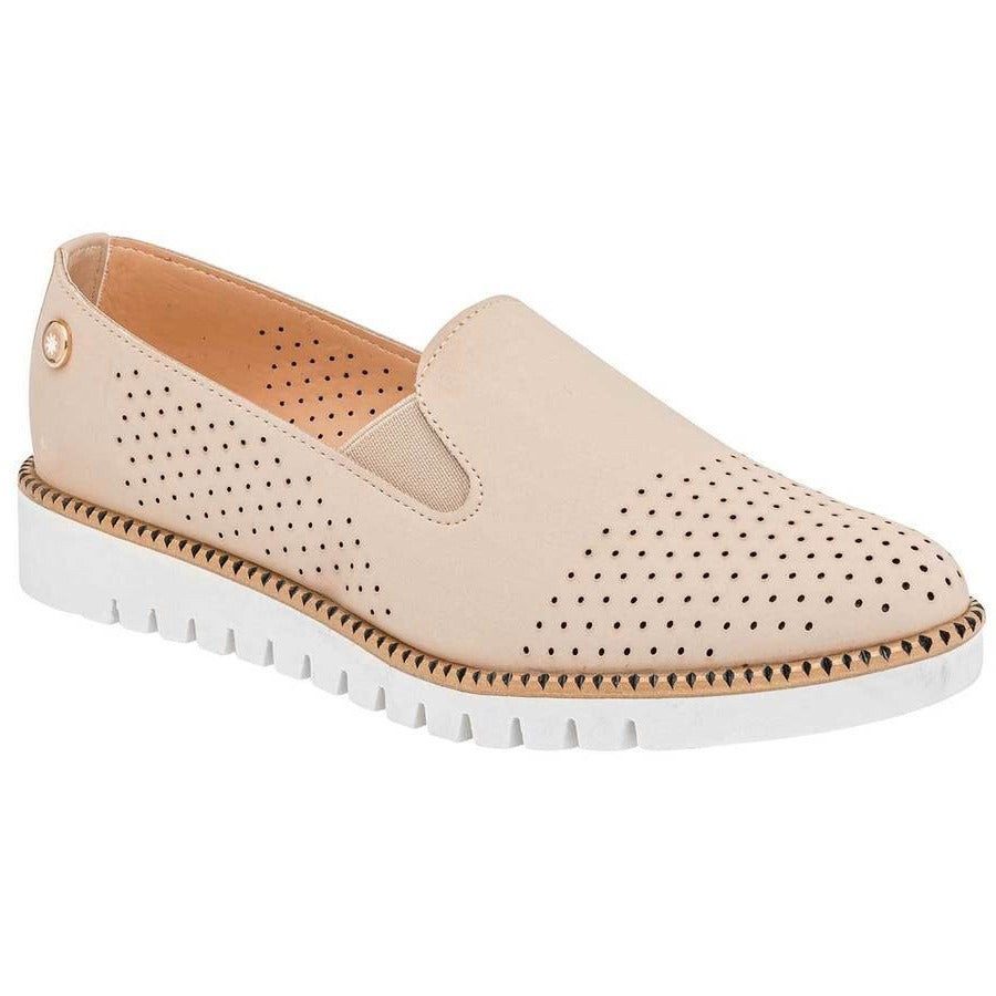 Mocasines Exterior Piel sintética Color Beige  Para Mujer De Moramora