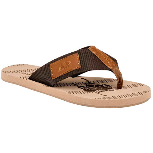 Sandalias Exteriortextil Color Café Camel Para Hombre De American Polo