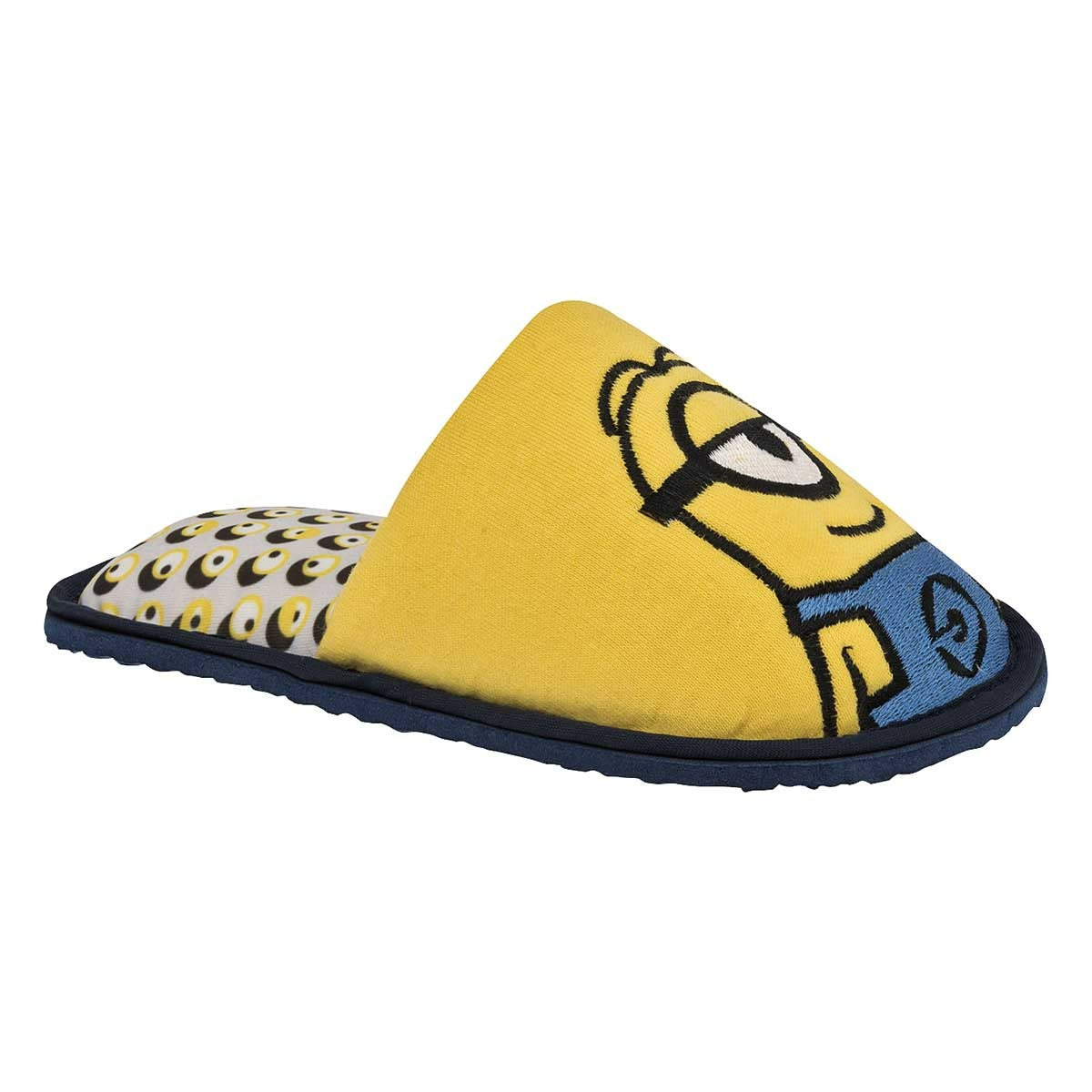 Pantufla Exterior Textil Color Amarillo Para Niño De Arra