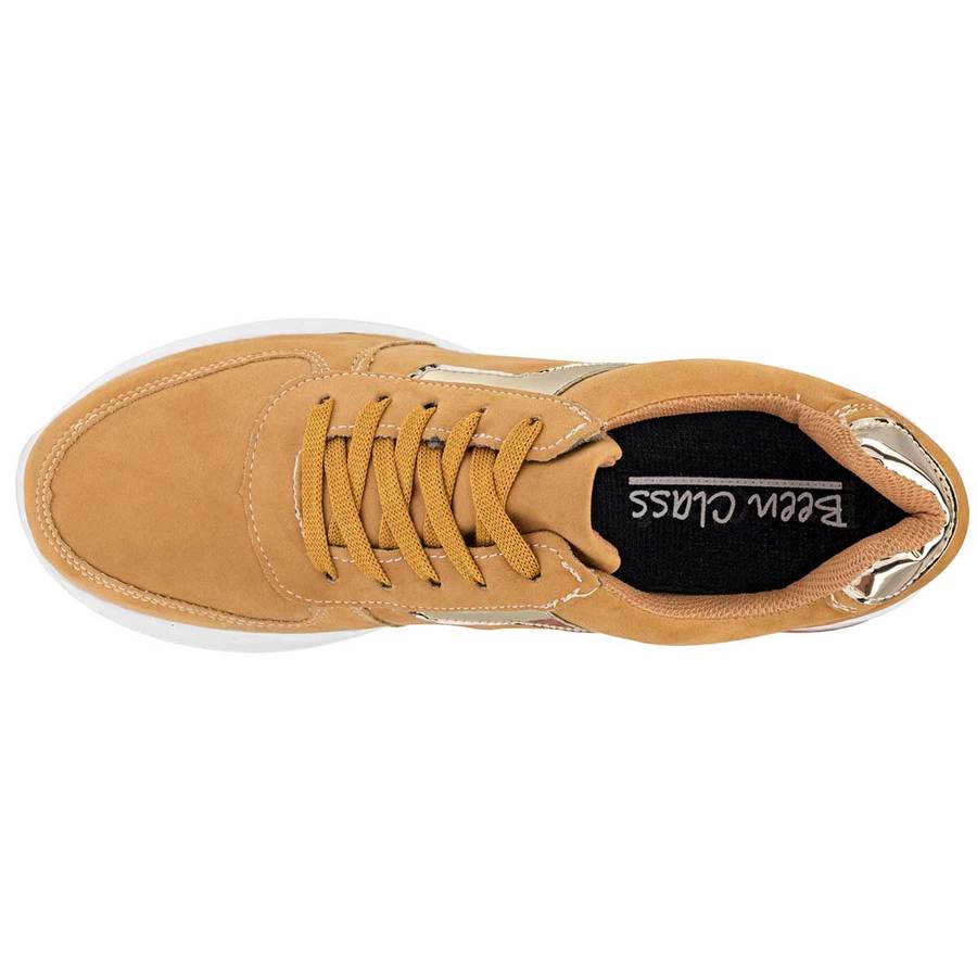 Tenis tipo deportivo Exterior Textil Color Amarillo Para Mujer De Been Class