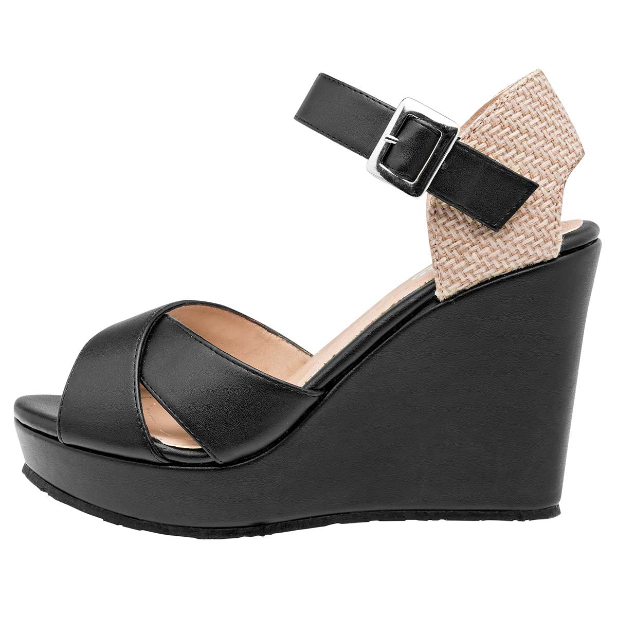 Sandalias con plataforma Exterior Sintético Color Negro Para Mujer De Catalina