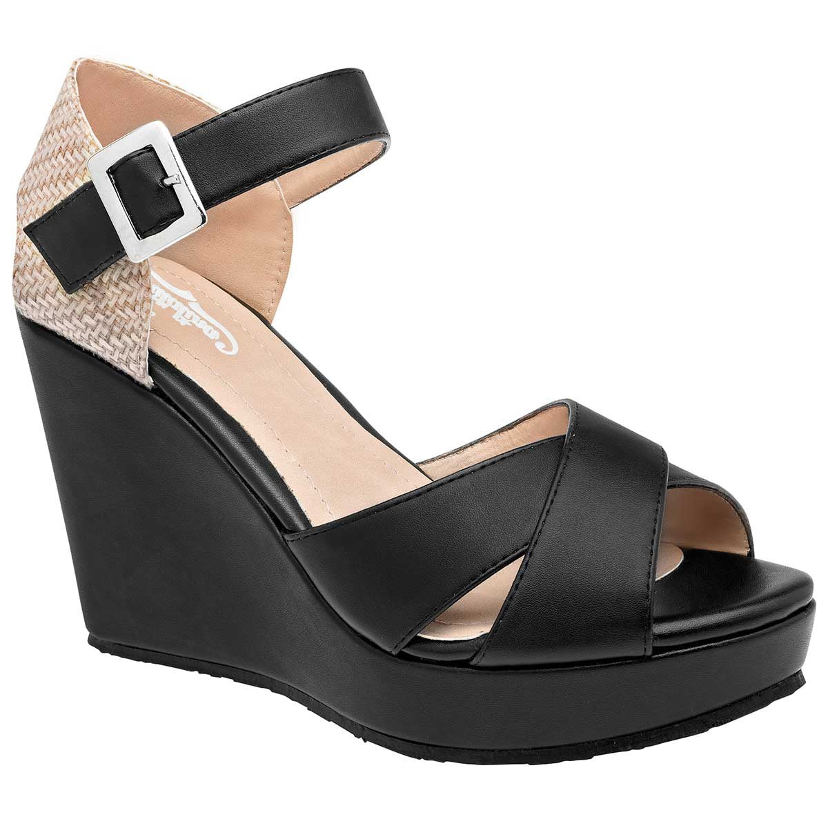 Sandalias con plataforma Exterior Sintético Color Negro Para Mujer De Catalina