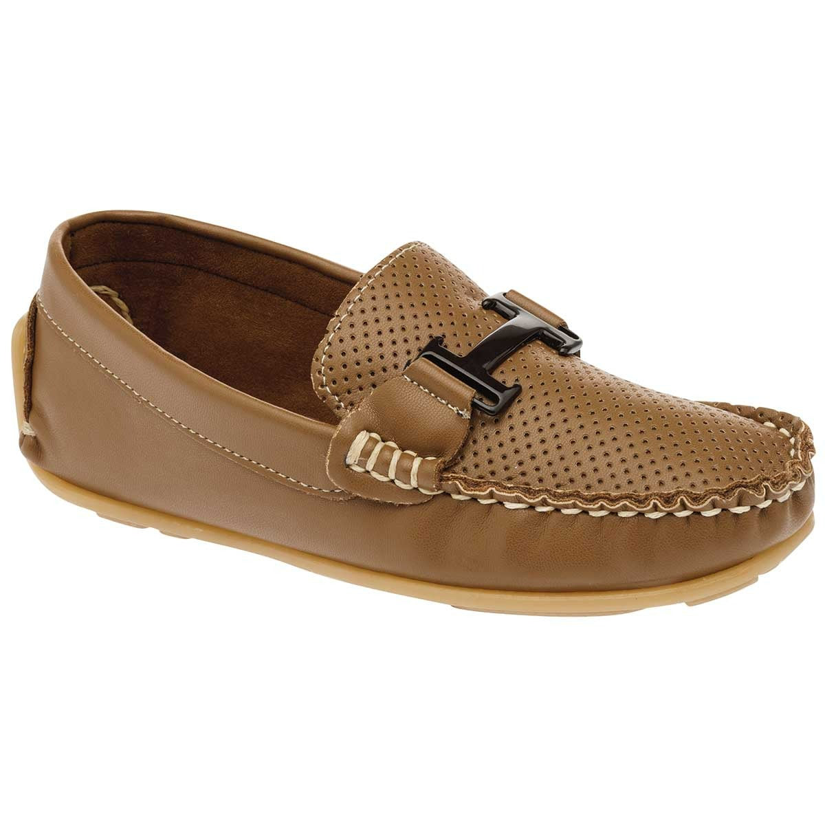 Mocasín Exterior Sintético Color Camel Para Niño De Celex