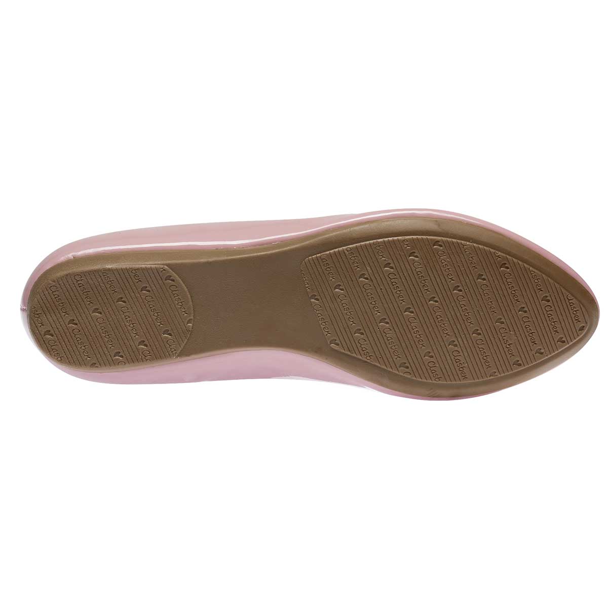 Flats Exterior Piel sintética Color Rosa De Charol Para Mujer De Clasben