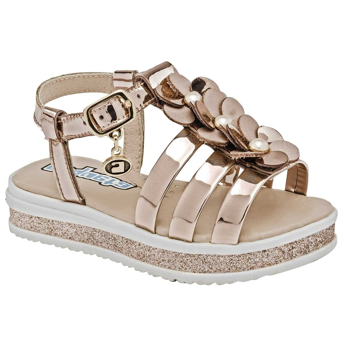 Sandalias Exterior Sintético Color Oro Para Niña De Coqueta