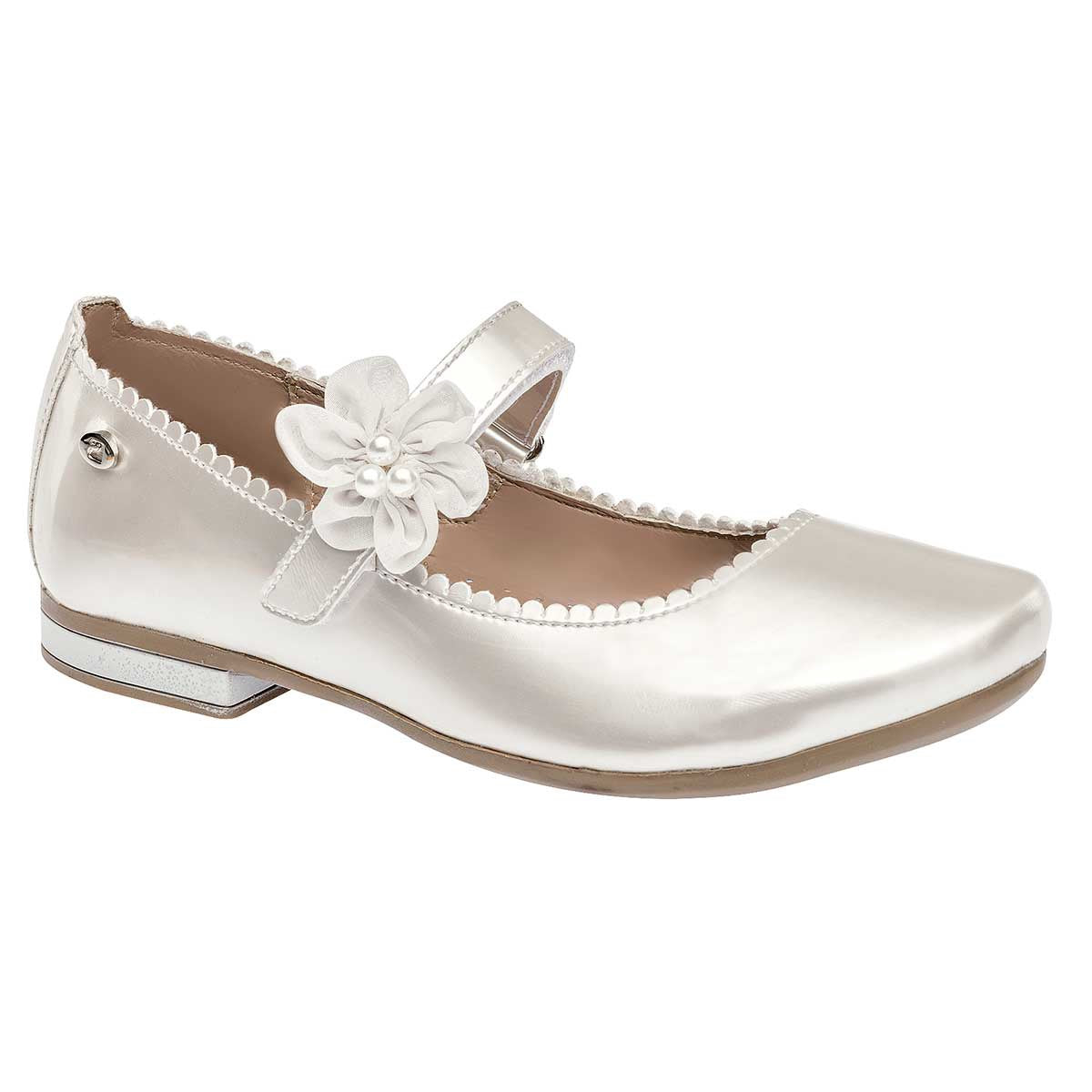 Flats Exterior Piel sintética Color Blanco Nacar Para Mujer De Coqueta