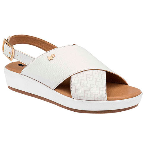 Sandalias De Piso Exterior Sintético Color Beige  Para Mujer De Ferrioni