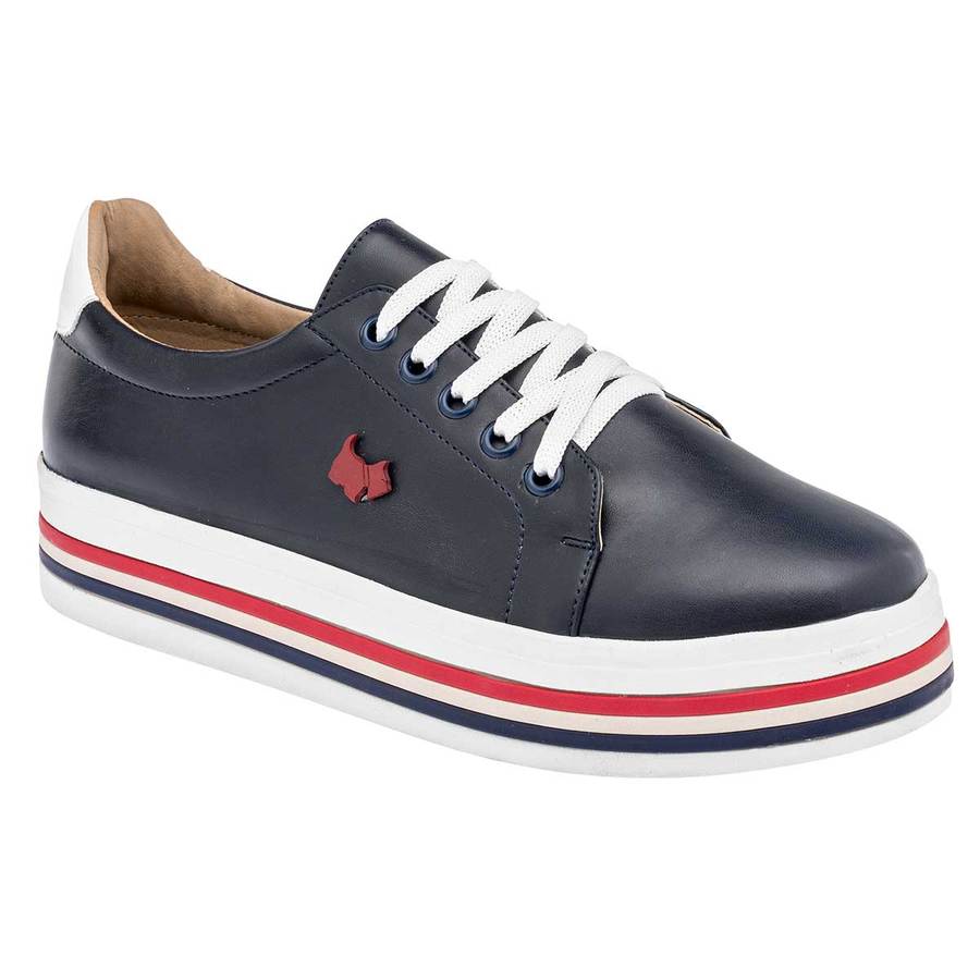 Tenis con cordones Exterior Sint tico Color Marino Con Blanco Para