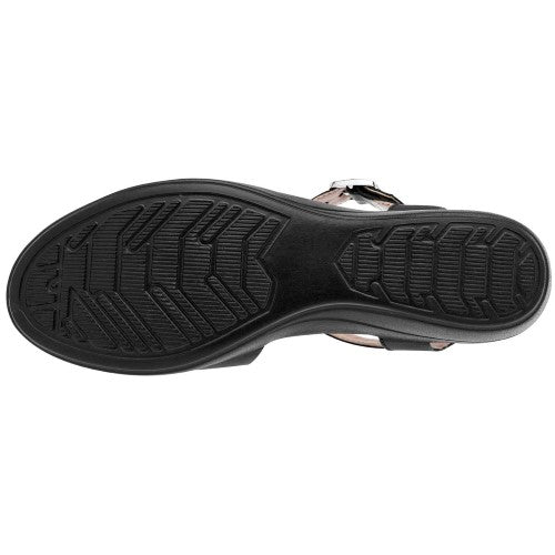 Sandalias Con Plataforma Exterior Piel genuina Genuina Color Negro Para Mujer De Giusto