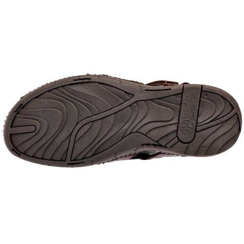 Sandalias Exterior Piel genuina Color Café Para Hombre De Lobo Solo