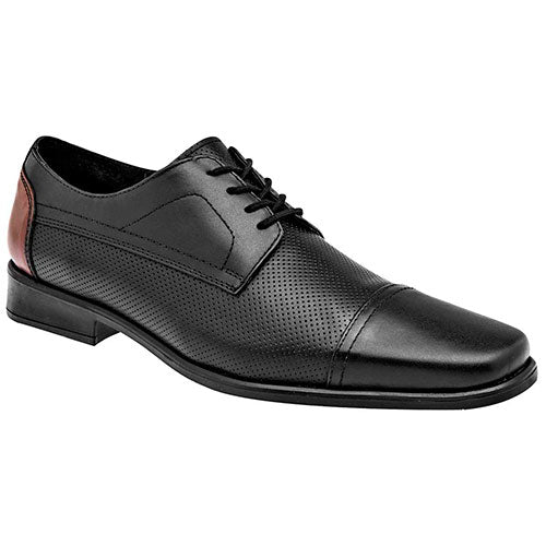 Zapatos De Vestir Exteriorpiel Color Negro Con Cage Para Hombre De Rbcollection