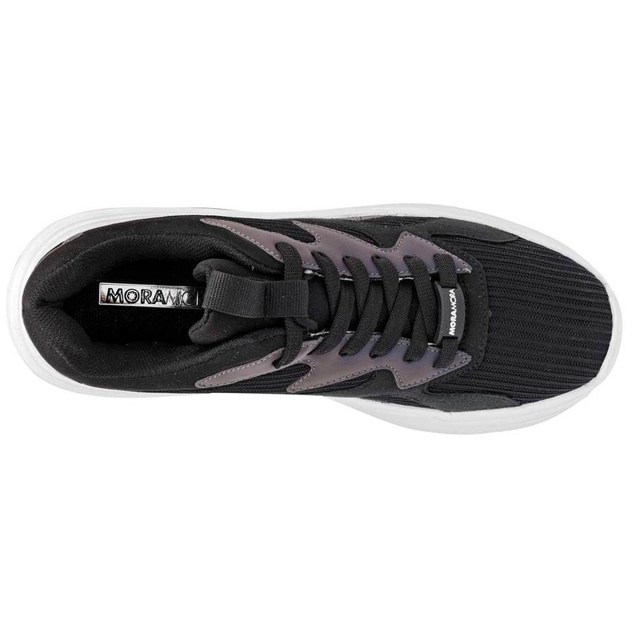 Tenis tipo deportivo Exterior Textil-Sintético Color Negro Para Mujer De Moramora