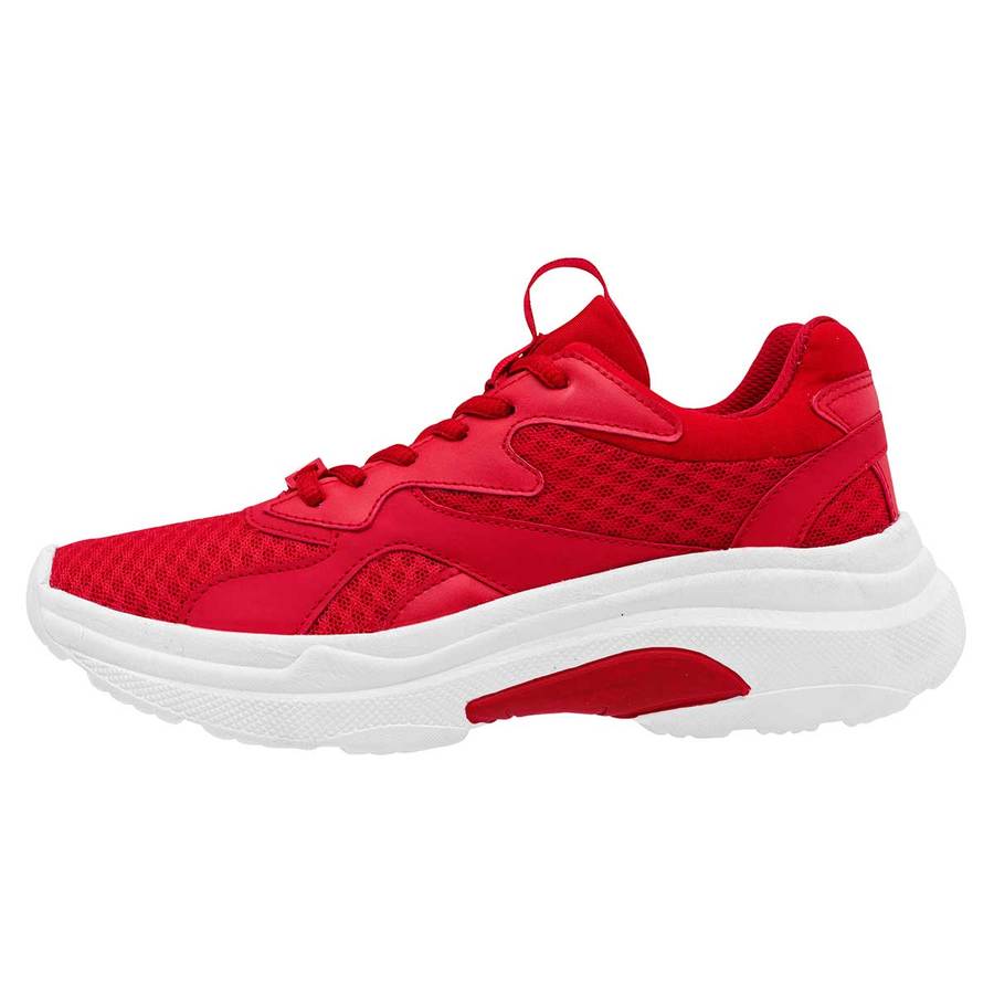 Tenis tipo deportivo Exterior Textil-Sintético Color Rojo Para Mujer De Moramora