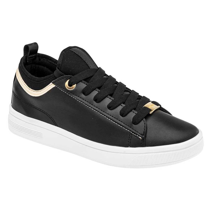 Tenis con cordones Exterior Sintético Color Negro Para Mujer De Moramora