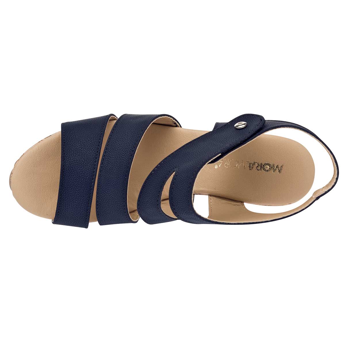 Sandalias con plataforma Exterior Sintético Color Marino Para Mujer De Moramora