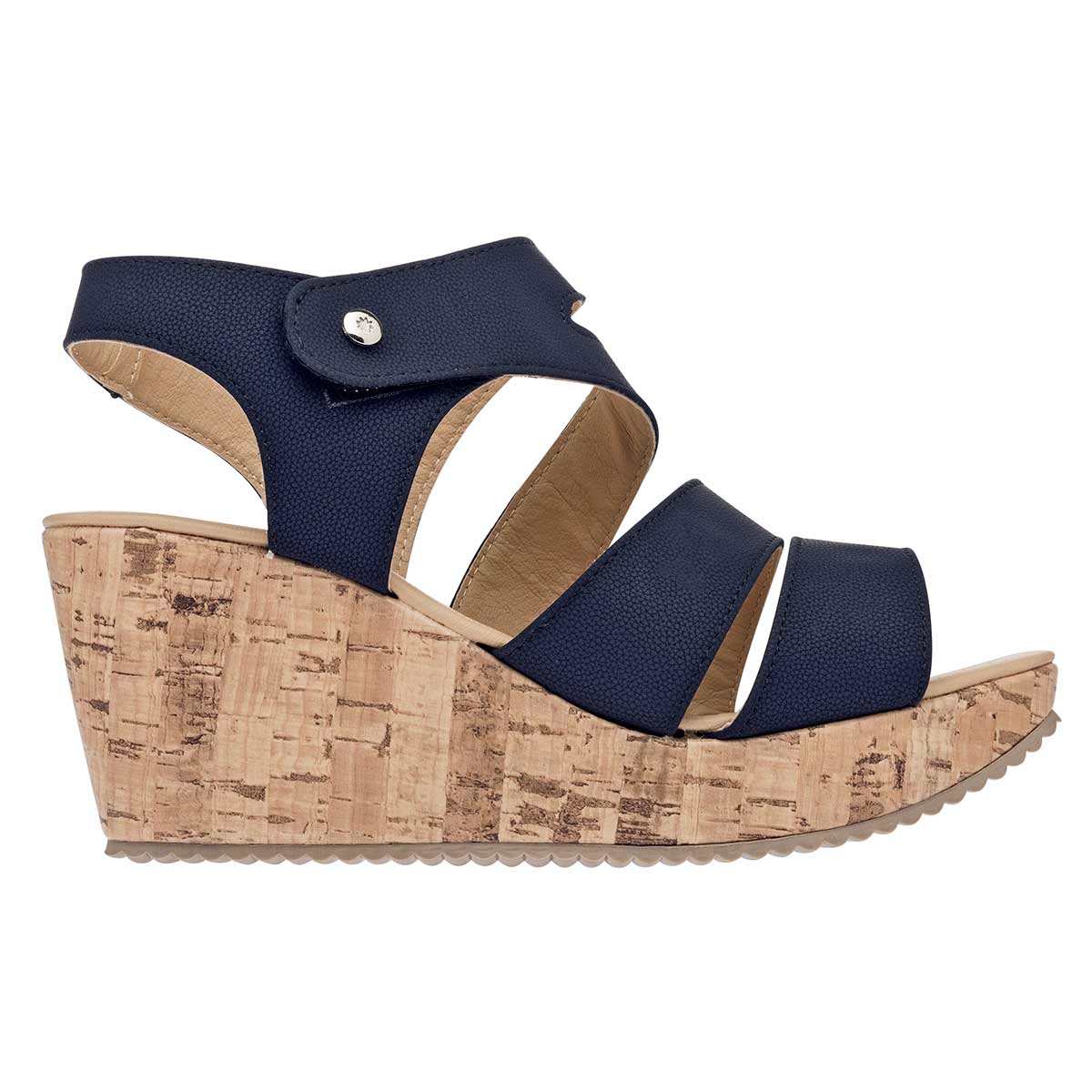 Sandalias con plataforma Exterior Sintético Color Marino Para Mujer De Moramora