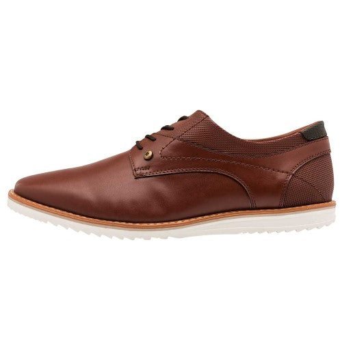 Oxfords Exterior sintético Color Café Para Hombre De Moramora