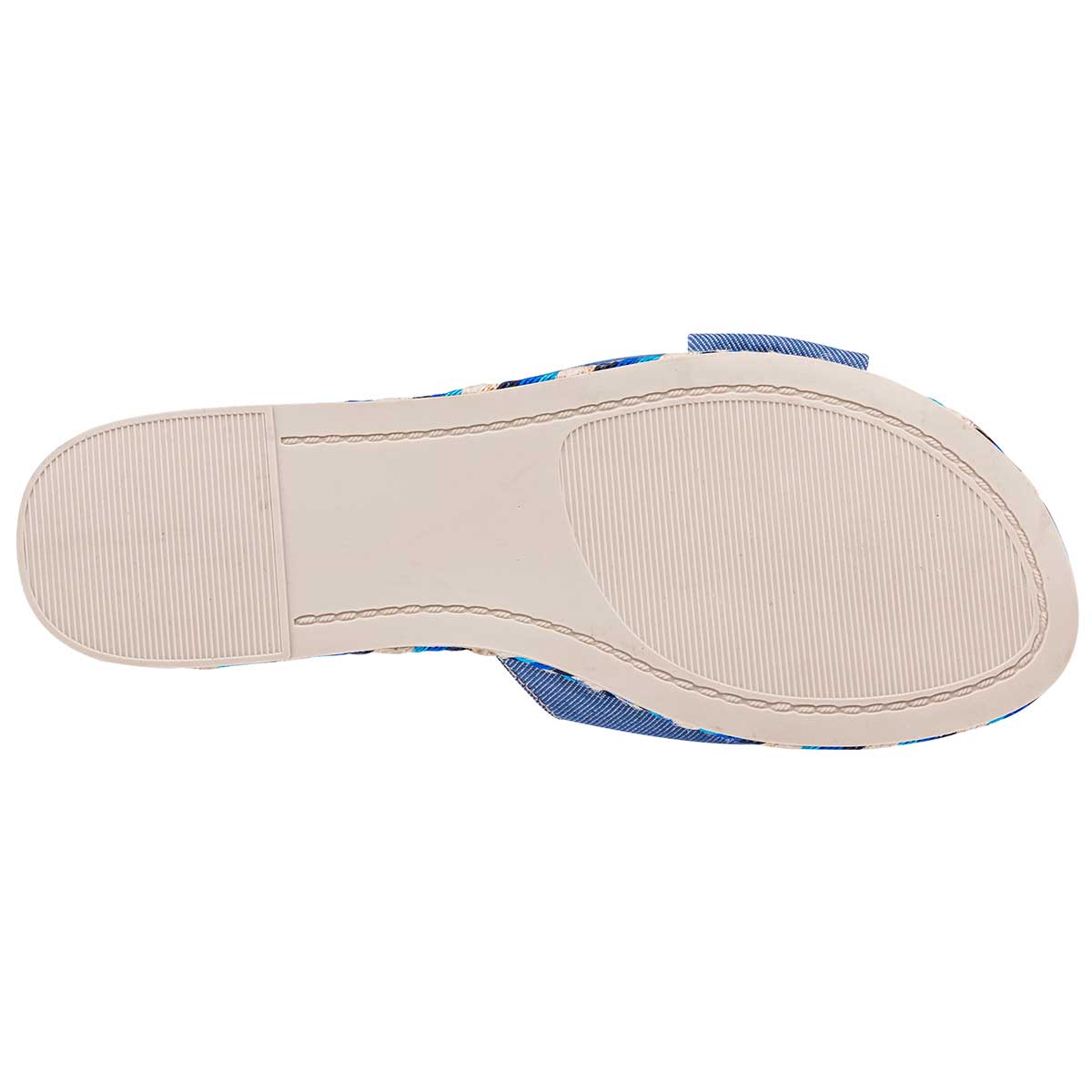 Sandalias de piso Exterior Textil Color Mezclilla Para Mujer De Moramora