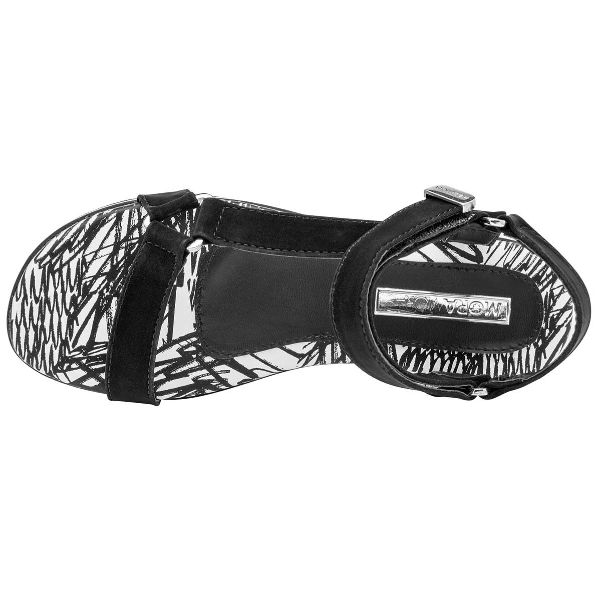 Sandalias de piso Exterior Sintético Color Negro Para Mujer De Moramora