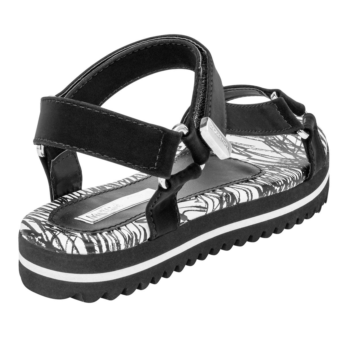 Sandalias de piso Exterior Sintético Color Negro Para Mujer De Moramora