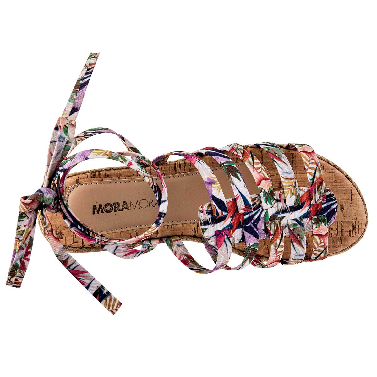 Sandalias de piso Exterior Textil Color Multicolor Para Mujer De Moramora