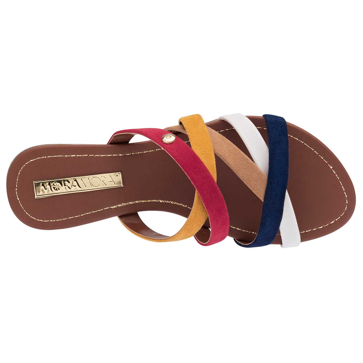 Sandalias de piso Exterior Sintético Color Multicolor Para Mujer De Moramora