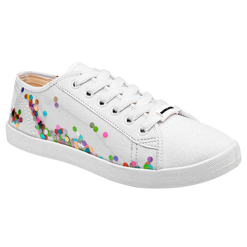 Tenis con cordones Exterior Sintético-Textil Color Blanco Para Mujer De Moramora