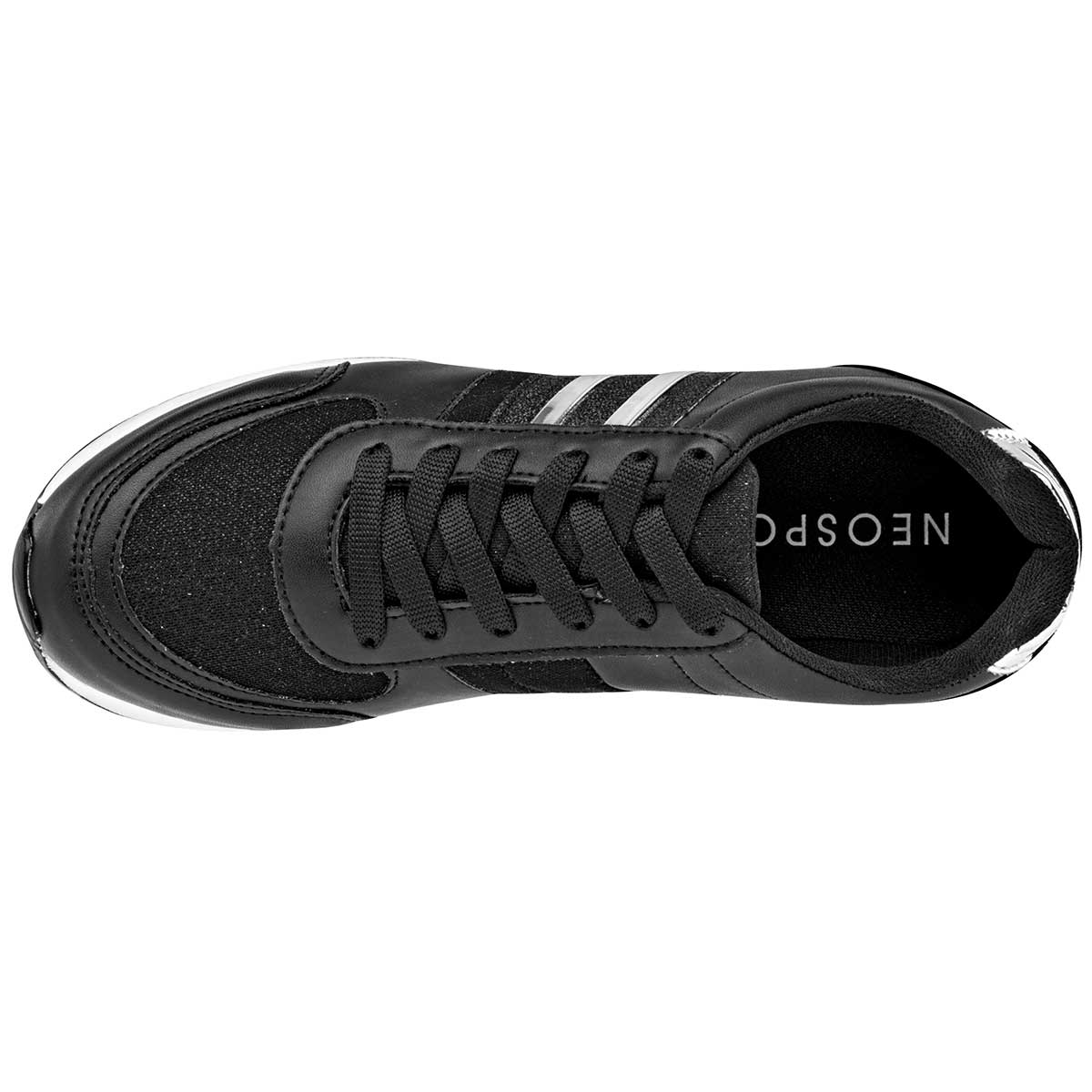 Tenis urbanos Exterior Sintético Color Negro Con Plata Para Mujer De Neosport