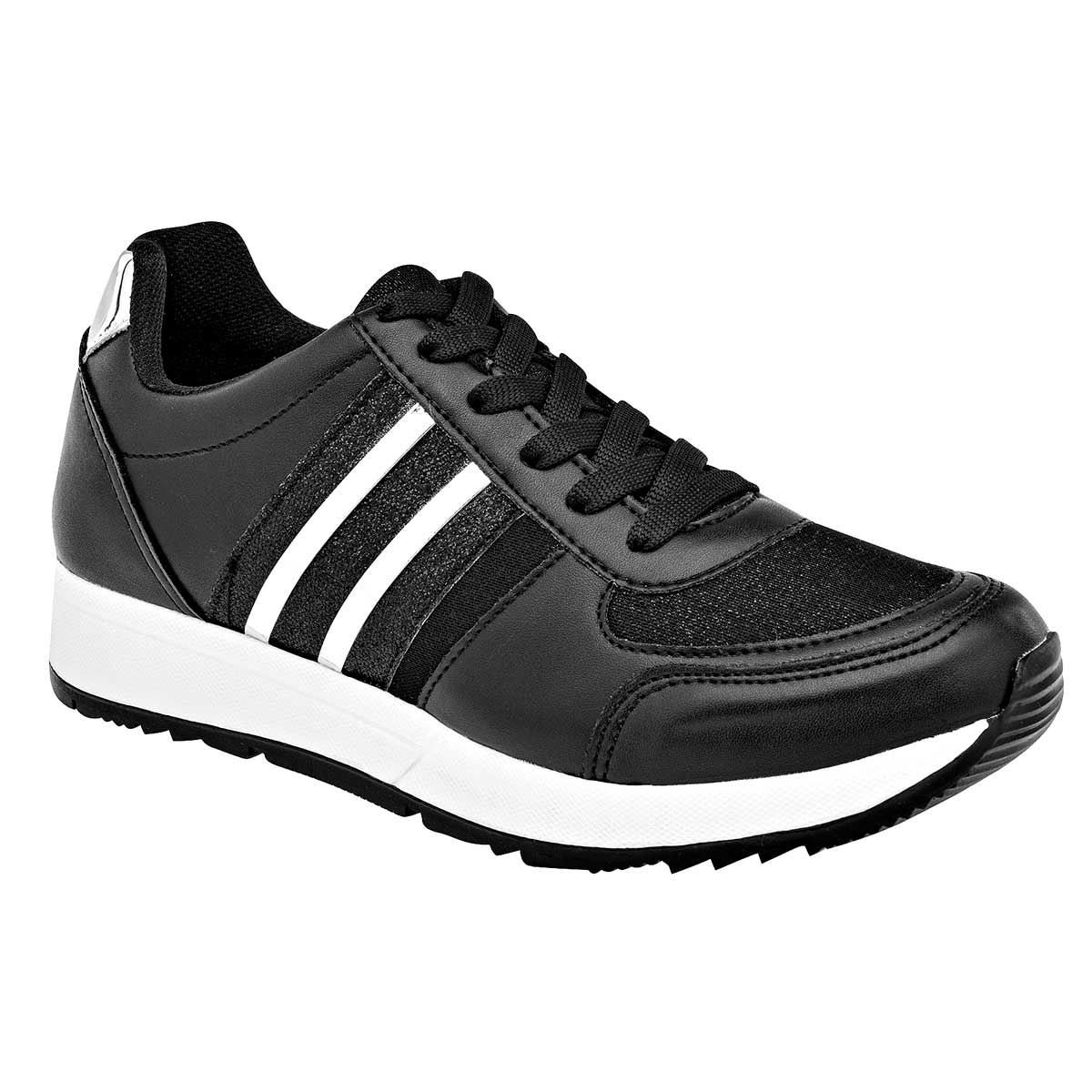 Tenis urbanos Exterior Sintético Color Negro Con Plata Para Mujer De Neosport