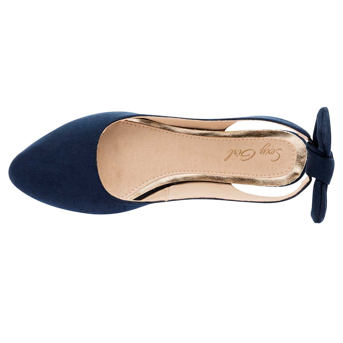 Flats Exterior Textil Color Marino Para Mujer De Sexy Girl