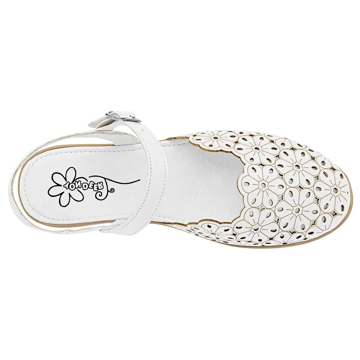 Sandalias de piso Exterior Sintético Color Blanco Para Mujer De Yondeer