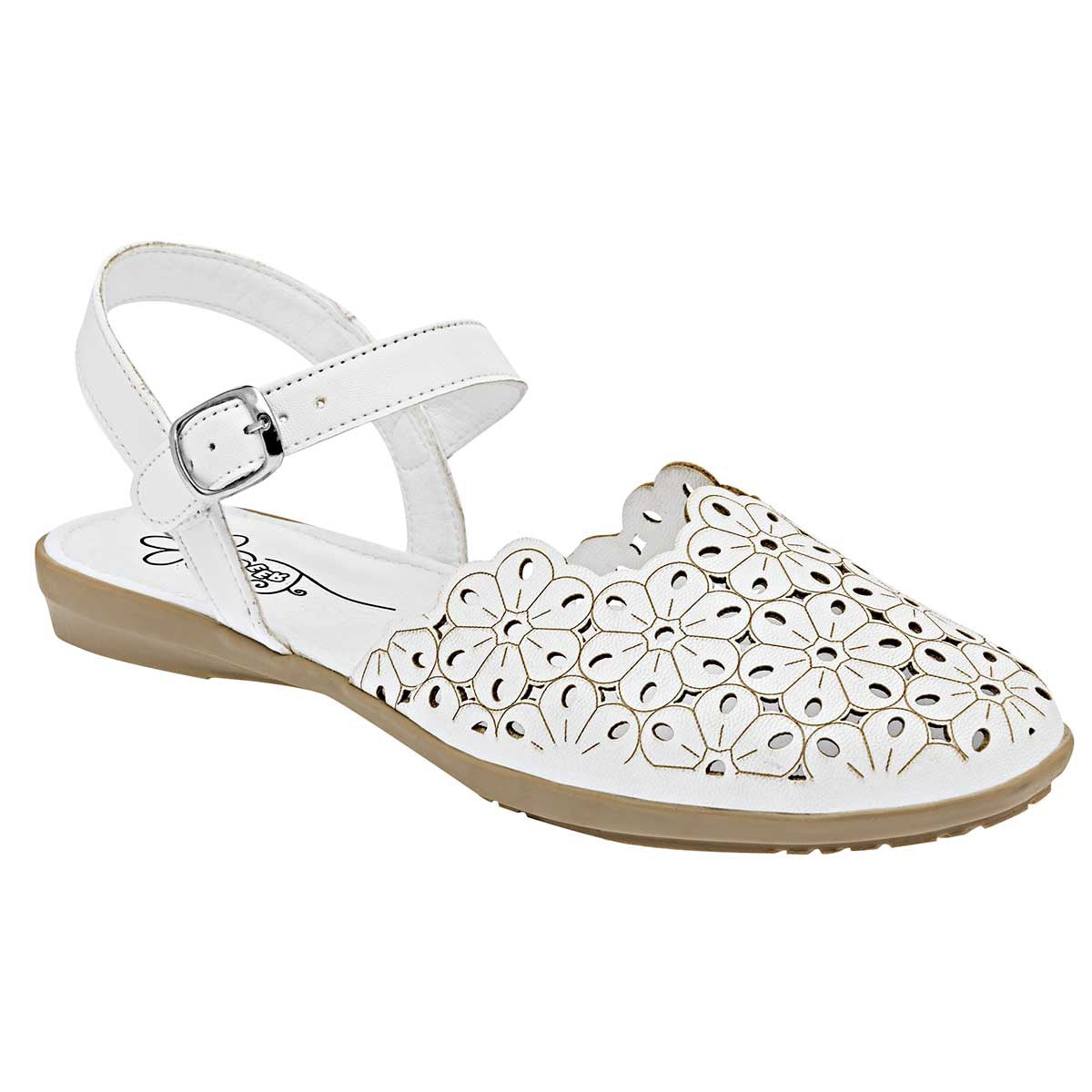 Sandalias de piso Exterior Sintético Color Blanco Para Mujer De Yondeer