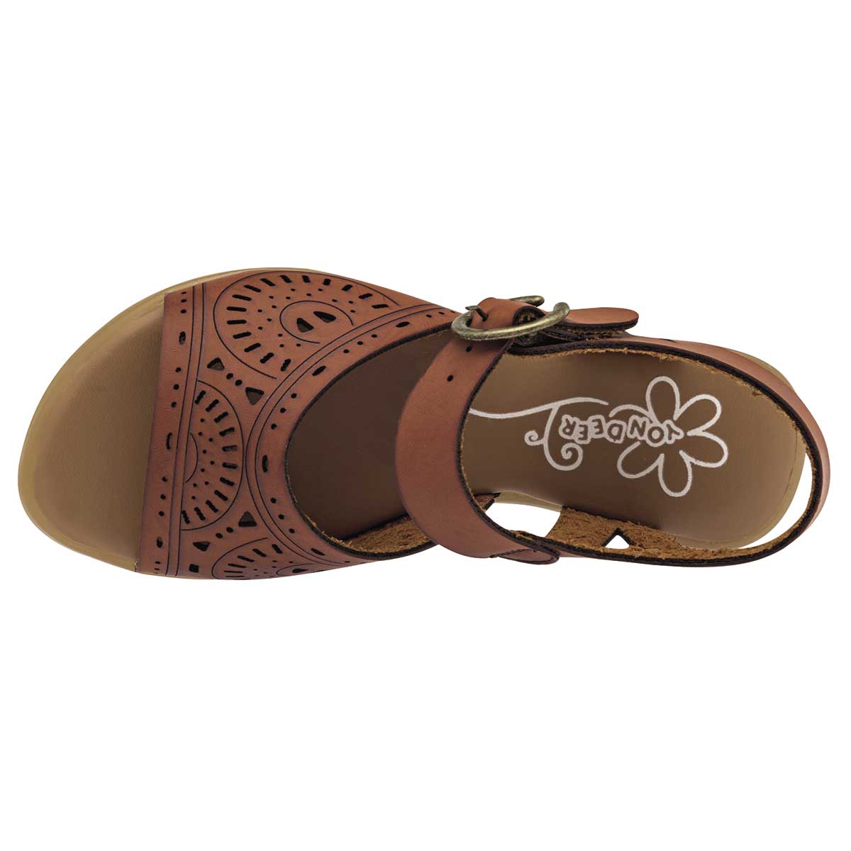 Sandalias de piso Exterior Sintético Color Camel Para Mujer De Yondeer