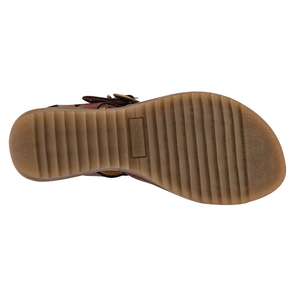 Sandalias de piso Exterior Sintético Color Camel Para Mujer De Yondeer