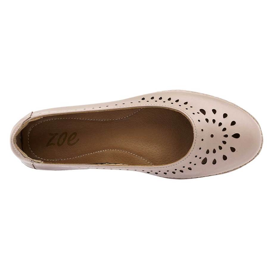 Zapatos confort y diabético Exterior Piel genuina Color Beige Para Mujer De ZOE