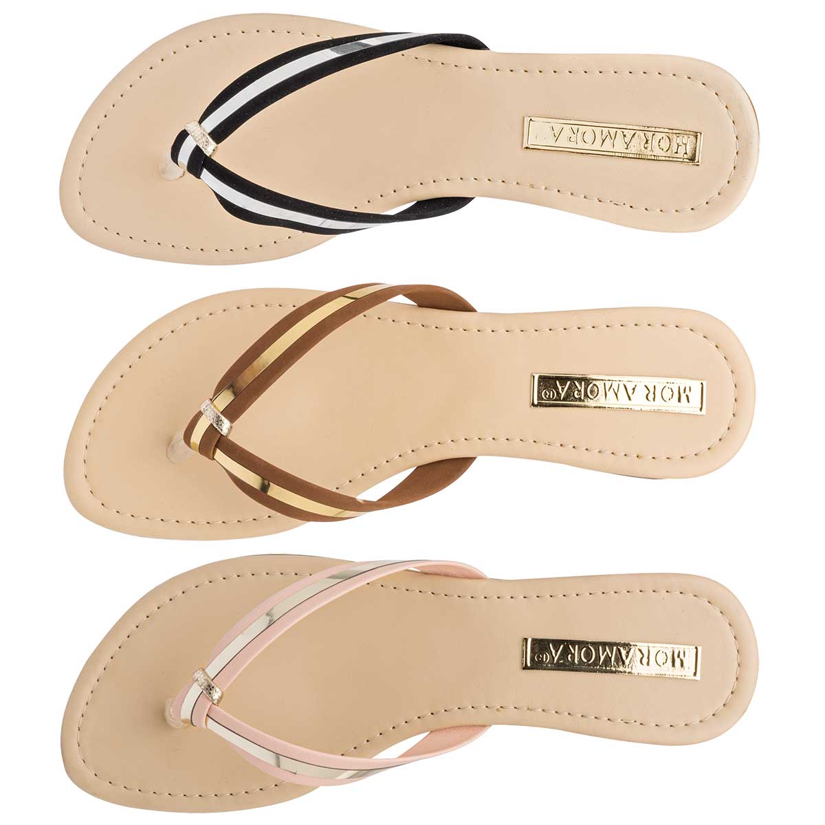 Sandalias de piso Exterior Sintético Color Multicolor Para Mujer De Moramora