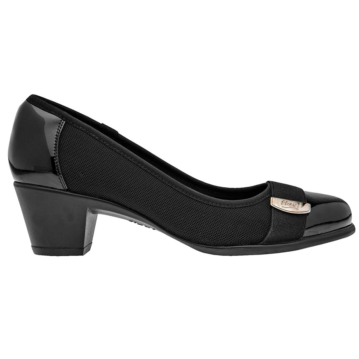 Tacones Exterior Textil Color Negro Para Mujer De Flexi