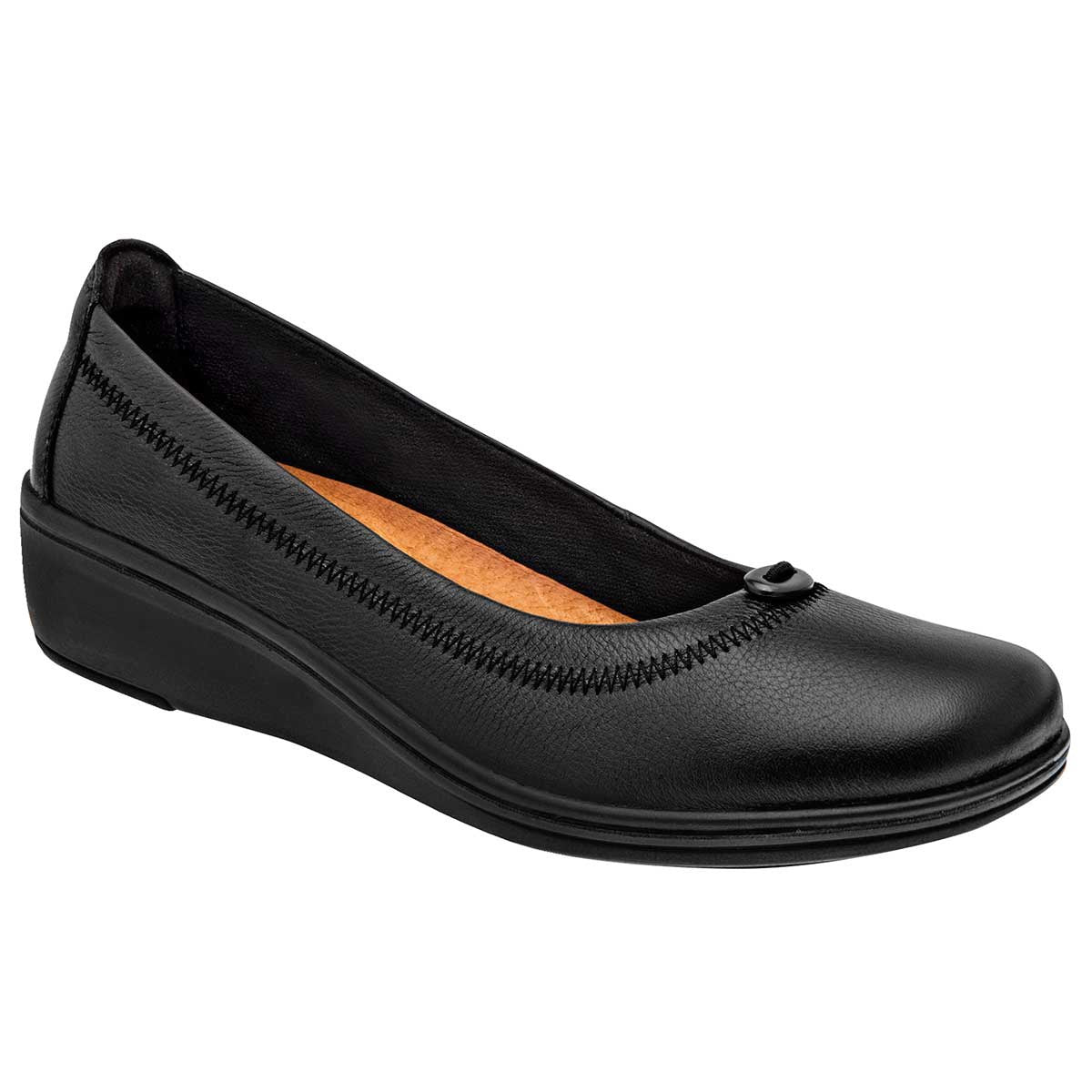 Confort Exterior Piel Color Negro Para Mujer De Flexi