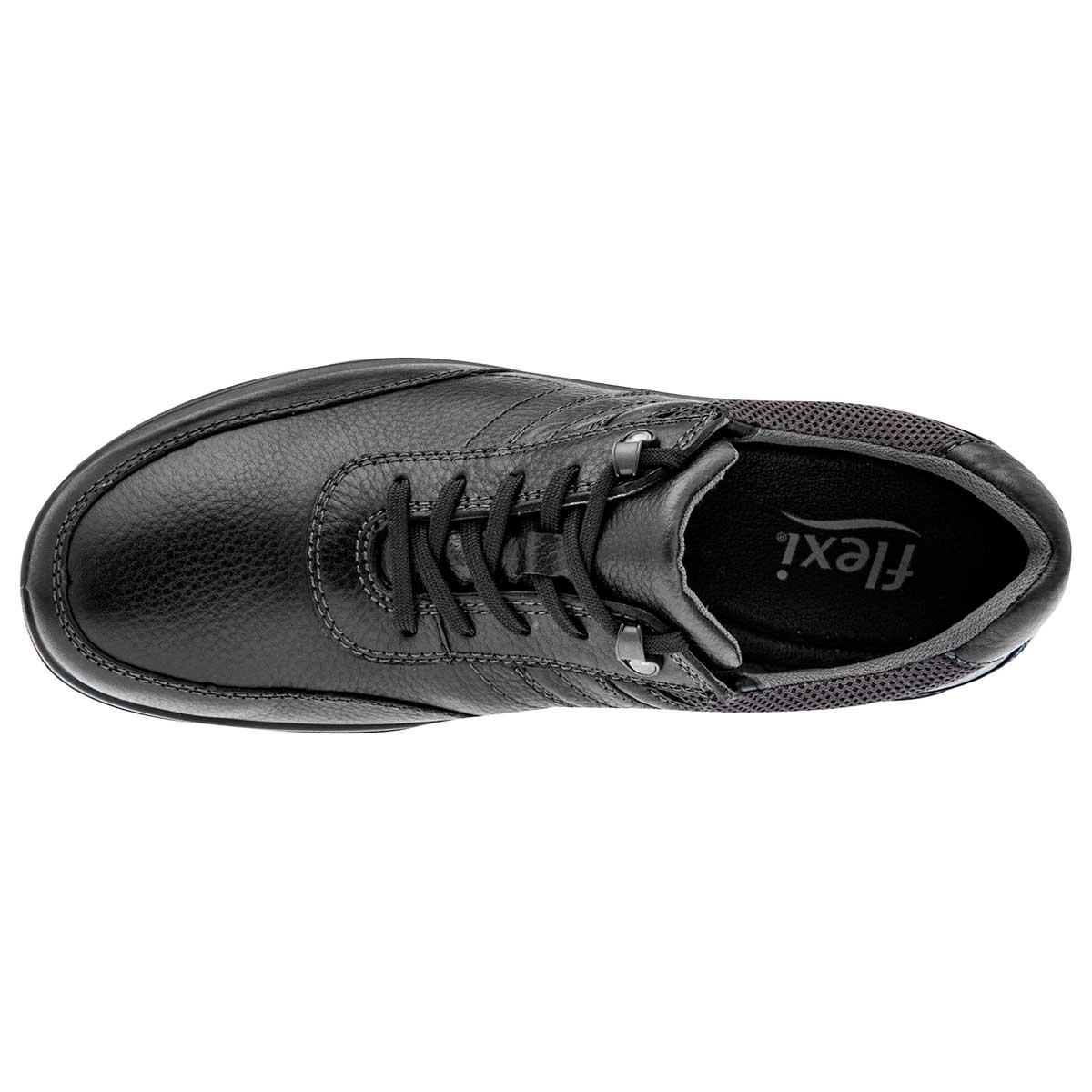 Zapatos confort y diabetico Exterior Piel Color Negro Para Hombre De Flexi