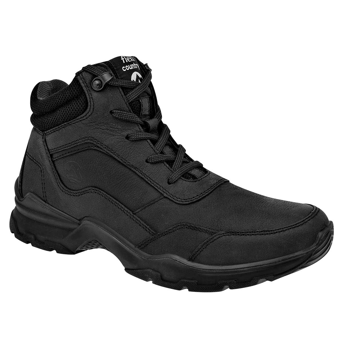 Botas hiking Exterior Piel Color Negro Para Hombre De Flexi