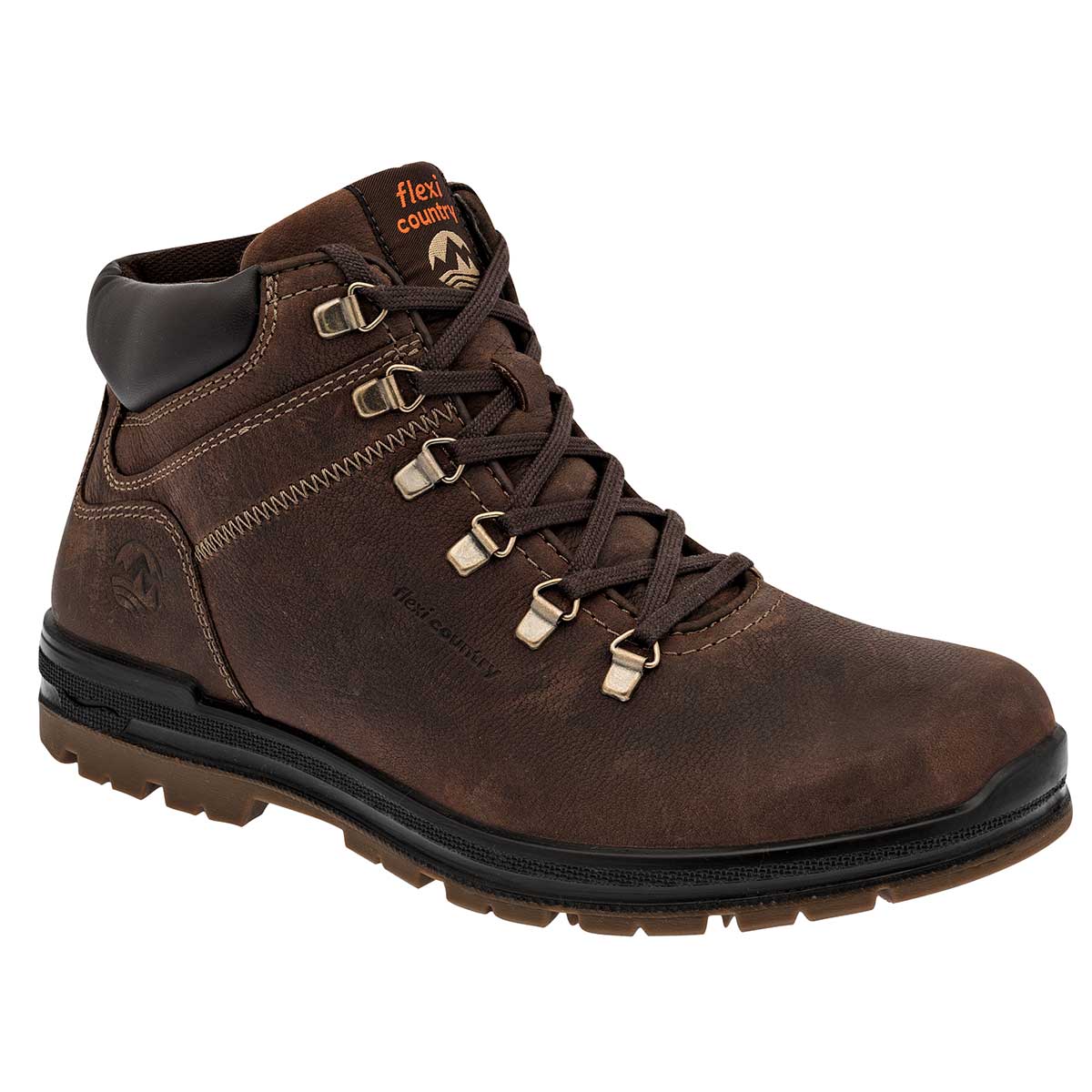 Botas hiking Exterior Piel Color Café Para Hombre De Flexi