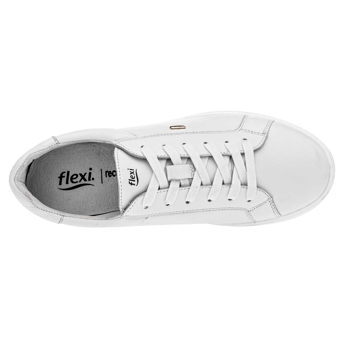 Tenis urbanos Exterior Piel Color Blanco Para Mujer De Flexi